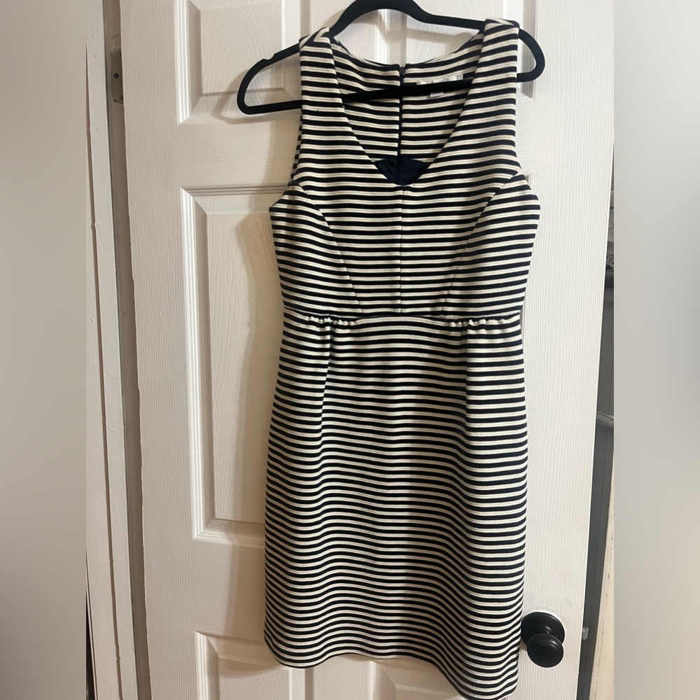 Gorgeous, Navy and white fit and flair dress